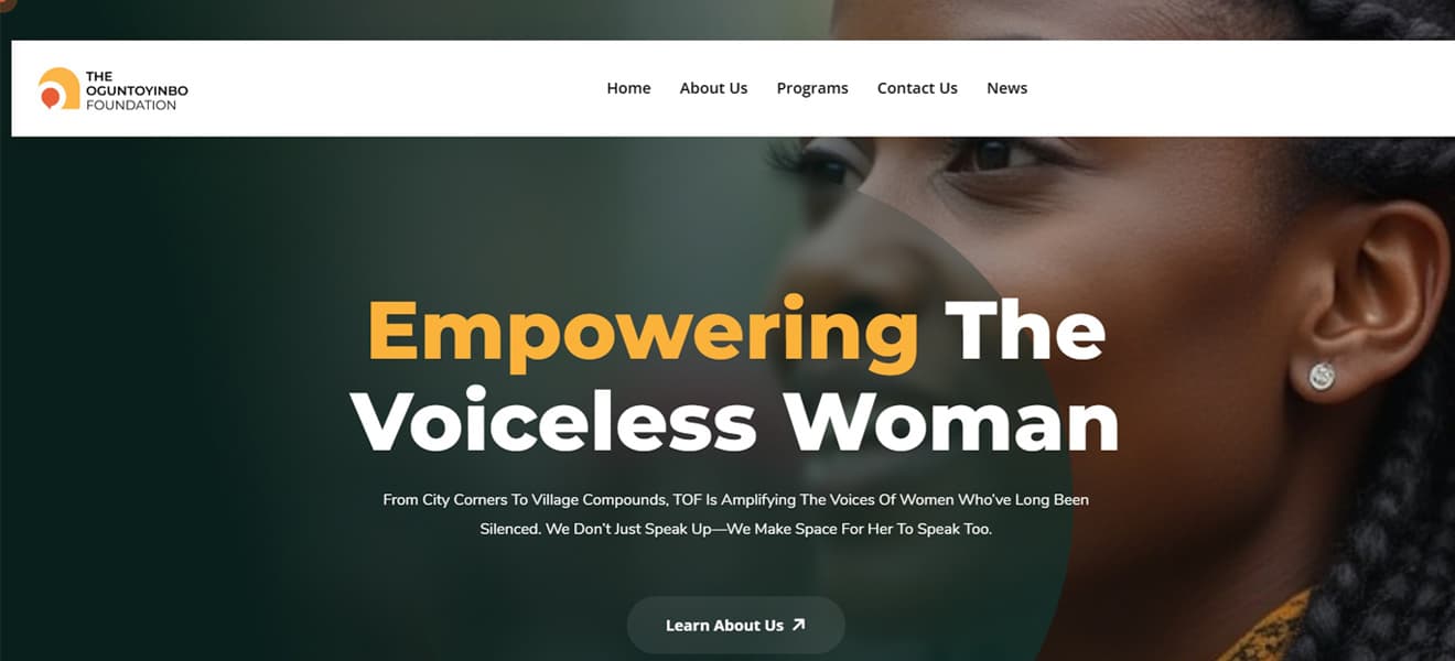 The Oguntoyinbo Foundation header